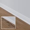 D-Line 15.7" White Quarter Round Cable Raceway, Corner Cord Cover, Self-Adhesive Floor Molding with Wire Channel, Baseboard Cable Hider - 0.87" (W) x 0.87" (H) x 15.7-inch Length - White view 4