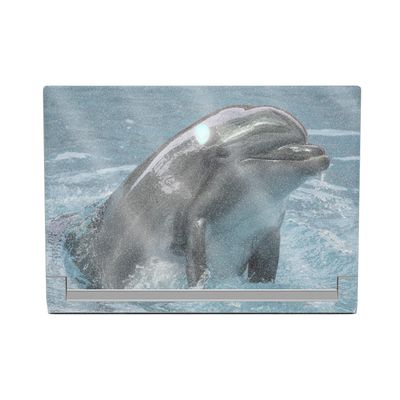 MightySkins Glossy Glitter Skin Compatible with Alienware X17 R2 (2022) Full Wrap Kit - Dolphin Greeting | Protective, Durable High-Gloss Glitter Finish | Easy to Apply | Made in The USA