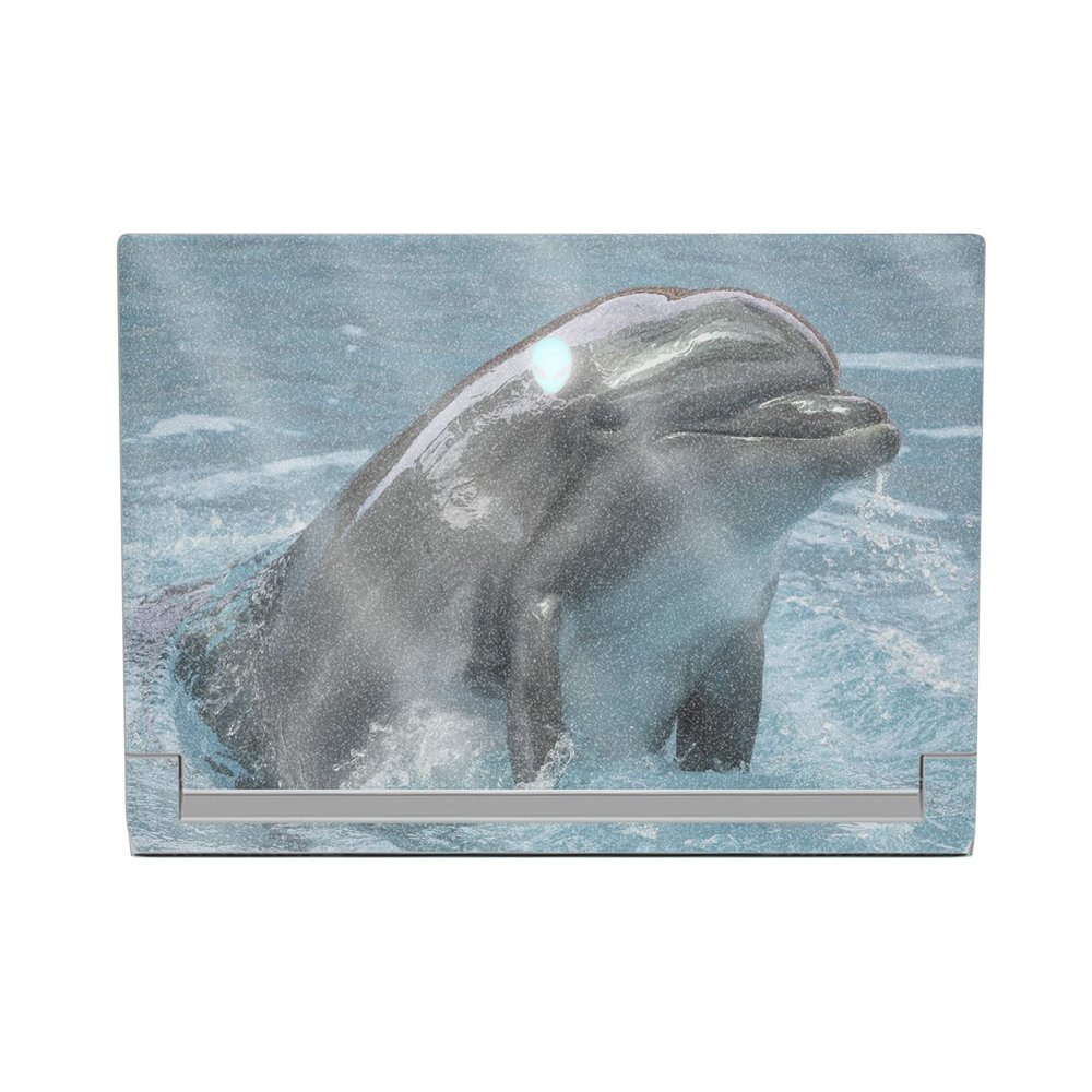 MightySkins Glossy Glitter Skin Compatible with Alienware X17 R2 (2022) Full Wrap Kit - Dolphin Greeting | Protective, Durable High-Gloss Glitter Finish | Easy to Apply | Made in The USA