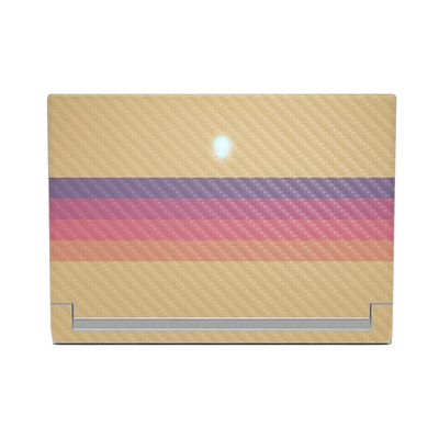 MightySkins Carbon Fiber Skin Compatible With Alienware X17 R2 (2022) Full Wrap Kit - Mellow Stripes | Protective Durable Textured Carbon Fiber Finish | Easy To Apply & Change Styles | Made in the USA
