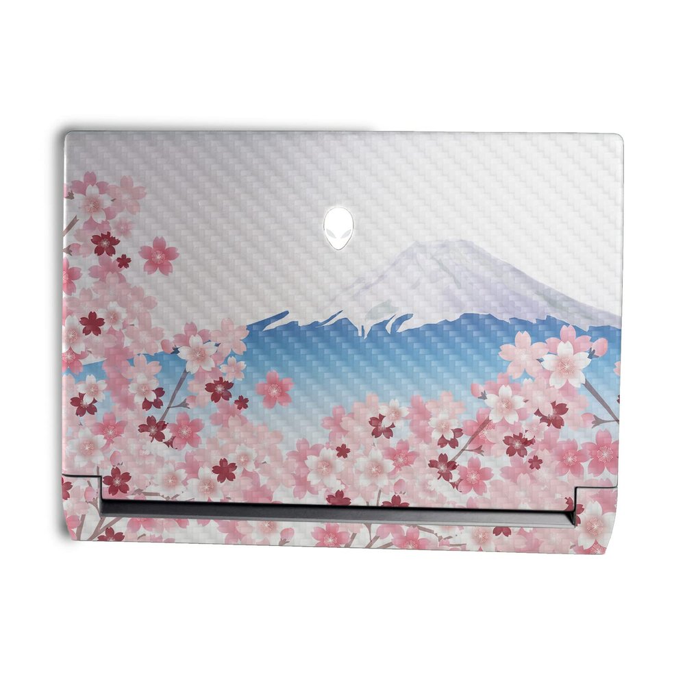 MightySkins Carbon Fiber Skin Compatible with Alienware M15 R7 (2022) Full Wrap Kit - Fuji Scene | Protective, Durable Textured Carbon Fiber Finish | Easy to Apply & Change Styles | Made in The USA