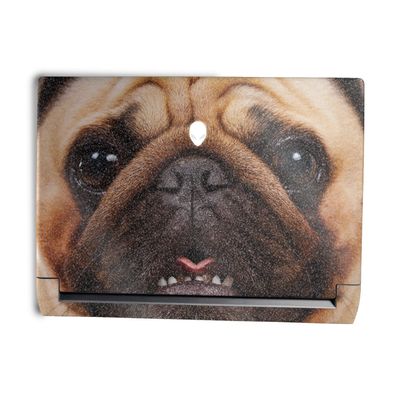 MightySkins Glossy Glitter Skin Compatible with Alienware M15 R7 (2022) Full Wrap Kit - Pug | Protective, Durable High-Gloss Glitter Finish | Easy to Apply & Change Styles | Made in The USA