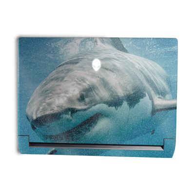 MightySkins Glossy Glitter Skin Compatible with Alienware M15 R7 (2022) Full Wrap Kit - Great White Shark | Protective, Durable High-Gloss Glitter Finish | Easy to Apply | Made in The USA