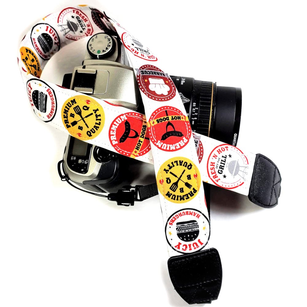 BBQ Camera Strap, Barbeque Grill Camera Strap Universal DSLR Neck & Shoulder Strap, Photography Accessory, Gift for Men & Women
