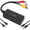FDBV RCA to HDMI Converter, Composite to HDMI Adapter Support 1080P PAL/NTSC Compatible with PS one, PS2, PS3, STB, Xbox, VHS, VCR, Blue-Ray DVD Players view 1