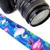 Flamingo Camera Strap, Flamingos on Blue Camera Strap Universal DSLR Neck & Shoulder Strap, Photography Accessory, Gift for Men & Women view 2