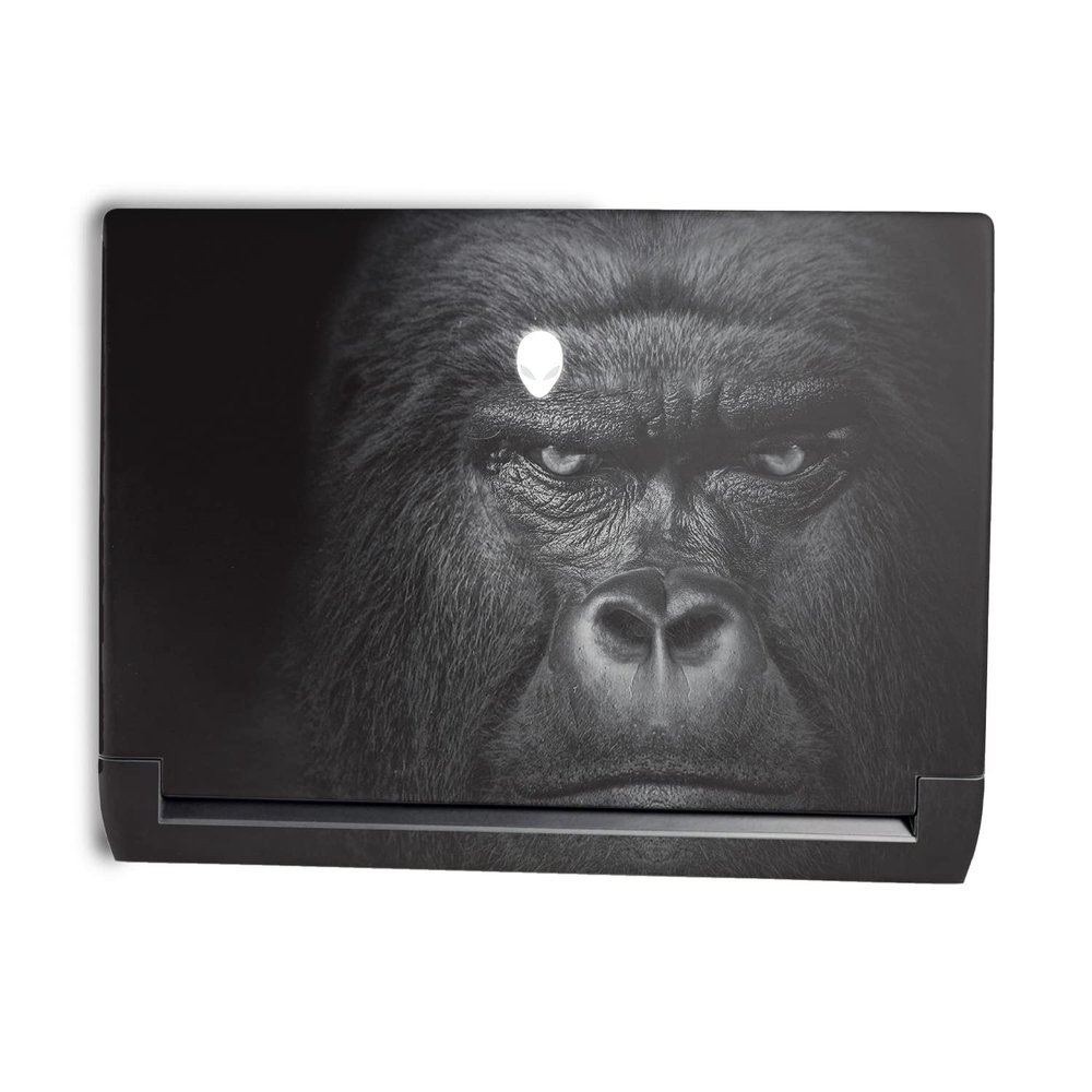 MightySkins Skin Compatible with Alienware M15 R7 (2022) Full Wrap Kit - Mono Gorilla | Protective, Durable, and Unique Vinyl Decal wrap Cover | Easy to Apply & Change Styles | Made in The USA