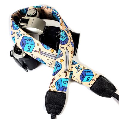 Game Dice Camera Strap, Role Playing Dice Camera Strap Universal DSLR Neck & Shoulder Strap, Photography Accessory, Gift for Men & Women