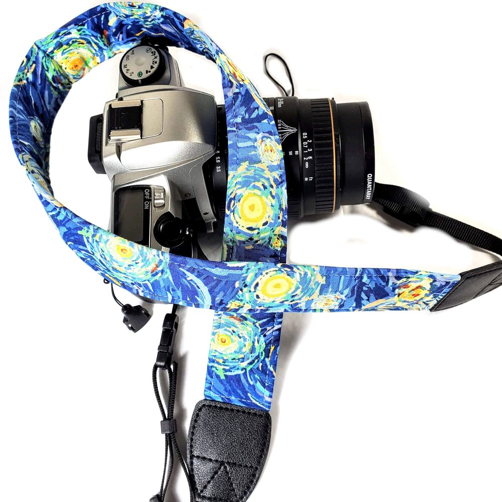 Starry Night Camera Strap, Van Gogh Camera Strap Universal DSLR Neck & Shoulder Strap, Photography Accessory, Gift for Men & Women