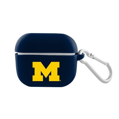 AudioSpice Collegiate Michigan Wolverines Silicone Cover for Apple AirPods (3rd Generation) Charging Case with Carabiner