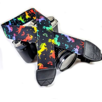 Rainbow Unicorn Camera Strap, Magical Camera Strap Universal DSLR Neck & Shoulder Strap, Photography Accessory, Gift for Men & Women