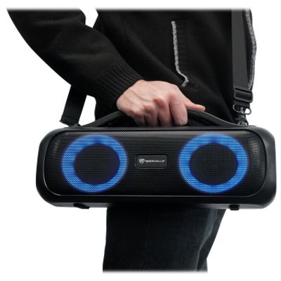 Rockville Go Party D4 30W Portable LED Bluetooth Speaker, Deep Bass, IPX5 Water Resistant, TWS Linking, Long Battery Life, Perfect for Parties and Outdoor Events
