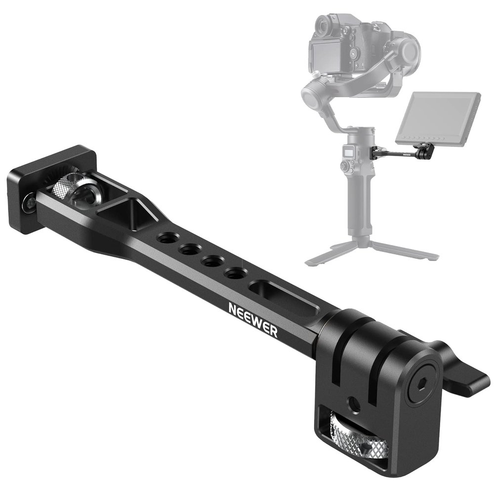 NEEWER Adjustable Field Monitor Mount, 360 Rotating Camera Monitor Mount with 1/4 Inch Thread, Compatible with DJI RS4 Pro RS3 RS2 RSC2 ZHIYUN Crane 2S Crane 3 3S WEEBILL-S MOZA Gimbals, GA005