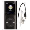 MP3 Player, Player with 1.8in LCD Screen Mini USB Port, Slim Classic Digital Voice Recorder with FM Radio, Speaker Lossless Sound, Supports Up to 64GB, Earphones Included (Black) view 1