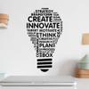 Create Innovate Office Wall Dcor Inspirational Stem Window Classroom Wall Decal School Art Business Motivational Sticker Science Light Bulb Teacher Gift(ig5071) (XL 40 in X 70 in, Grey) view 2