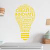 Create Innovate Office Wall Dcor Inspirational Stem Window Classroom Wall Decal School Art Business Motivational Sticker Science Light Bulb Teacher Gift(ig5071) (XL 40 in X 70 in, Grey) view 4
