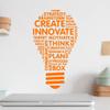 Create Innovate Office Wall Dcor Inspirational Stem Window Classroom Wall Decal School Art Business Motivational Sticker Science Light Bulb Teacher Gift(ig5071) (XL 40 in X 70 in, Orange) view 3