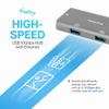 VisionTek USB-C Hub with Ethernet, 2X USB-A, 1x USB-C for MacBook, Windows, Chromebook - Portable Bus Powered Adapter view 3