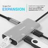 VisionTek USB-C Hub with Ethernet, 2X USB-A, 1x USB-C for MacBook, Windows, Chromebook - Portable Bus Powered Adapter view 4