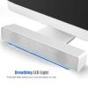 Akozon Desktop Pc Speakers Soundbar Computer Speakers for Desktop Multi-Function Stereo Surrounding Deep Bass Sound USB Wired Indoor Music Player Box 3.5mm Input for PC Cellphones Tv (White) view 2