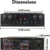 Technical Pro Home Theater System Kit with 1000 Watts 4-Chanel Bluetooth Receiver & 8 Qty 6.5" 200 Watts in-Wall in-Ceiling Speakers of 2-Way Stereo Sound with Woofer/Tweeter, Flush Design view 2