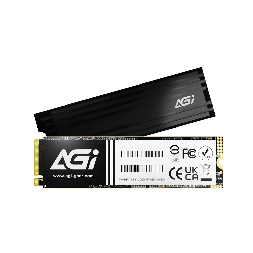 AGI AI838 1TB SSD, NVMe PCIe Gen4x4 M.2, Speeds Up-to 7,400MB/s, for PC/Laptops, PS5 Gaming Consoles Storage Expansion, Internal Solid State Drive with heatsink - AGI1T0G44AI838-CB