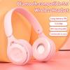 YOZUMD Wireless Bluetooth Headphone,Noise Reduction Over-Ear Computer Laptop Headphone, Bluetooth-compatible5.0 Cute Stereo Gaming Headsetfor Computer Phone Pink view 2