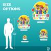 JJ And Brothers CoComelon Birthday in PVC I EGD X CoComelon Series I PVC Party and Birthday Supplies I Support with Double-Sided Tape I Multiple Size Options (Wide 15"x 16" Height) view 4