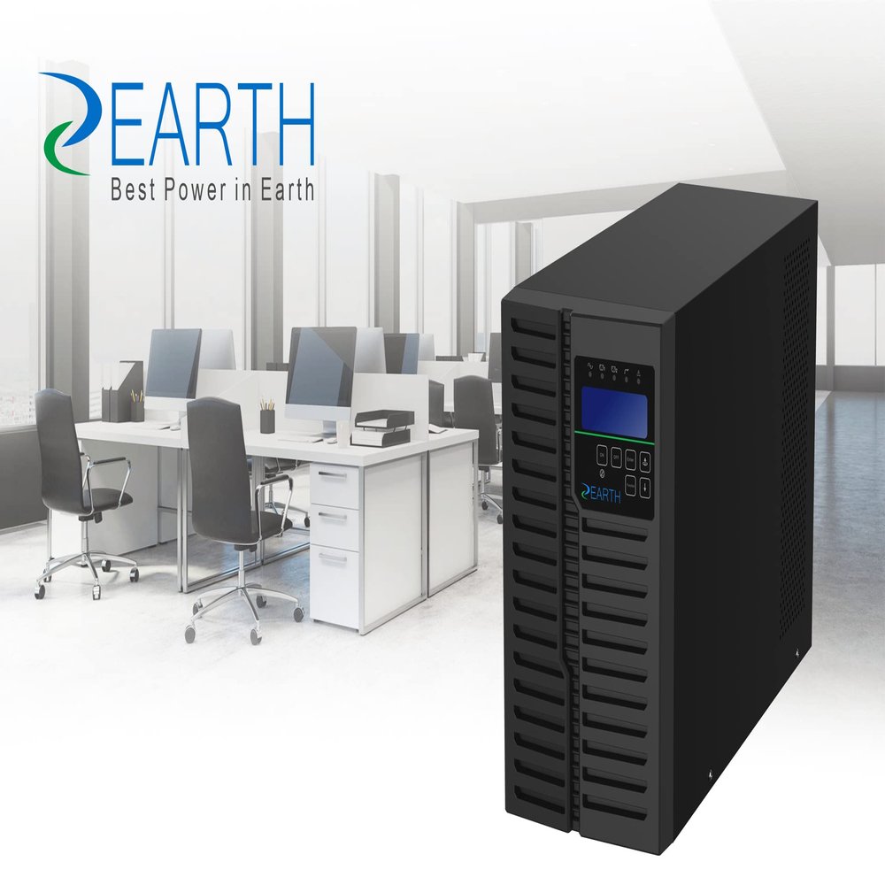 Earth Online Single Phase UPS 1500VA, Pure Sine Wave Uninterruptible Power Supply, Tower UPS(EAA-H2O-1500)