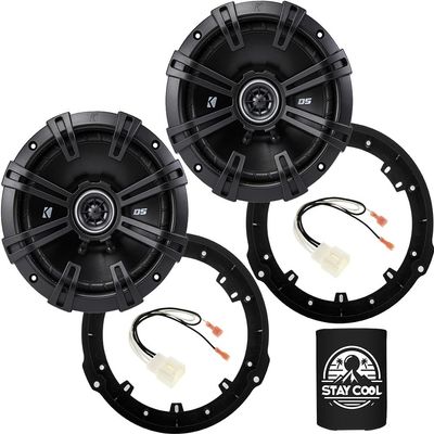 KICKER Speakers 6.5 inch for Ford Bronco Sport 2021-2024 Upgrade Kit - Pair of DS Series with Adapters and Harness, Coaxial 6 1/2 Car Audio Front or Rear Door Speaker DSC650, 43DSC6504