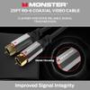 Monster Essentials RG-6 Coax Cable with Gold-Plated F-Pin Coaxial Cable Connector - High Speed Internet Cable with Duraflex Jacket and Metal Shielding, 25ft view 2