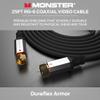 Monster Essentials RG-6 Coax Cable with Gold-Plated F-Pin Coaxial Cable Connector - High Speed Internet Cable with Duraflex Jacket and Metal Shielding, 25ft view 4