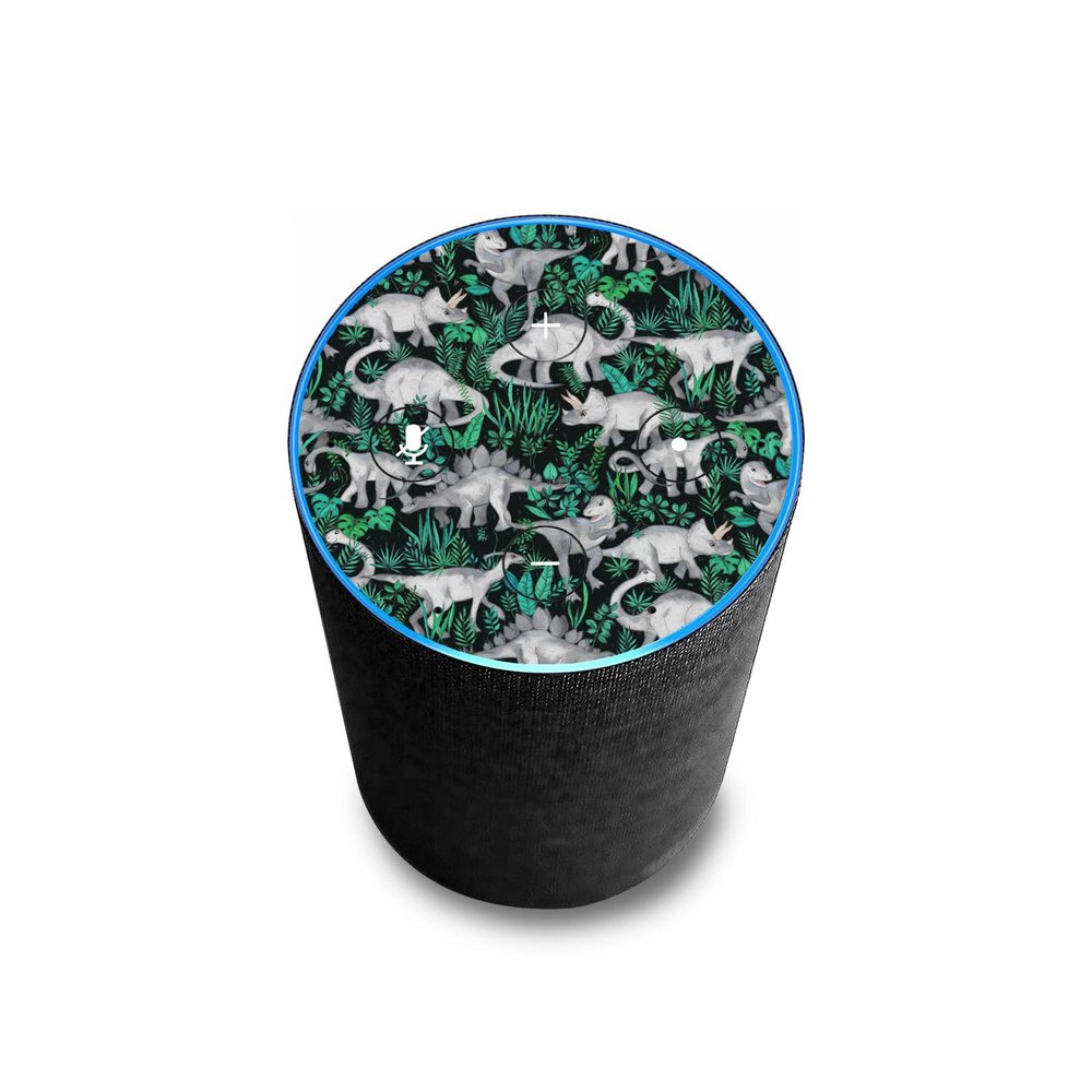 Head Case Designs Officially Licensed Micklyn Le Feuvre Dinosaur Jungle Assorted Vinyl Sticker Skin Decal Cover Compatible with Amazon Echo (2nd Gen) - Skin only Echo (2nd Gen) is NOT Included