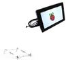 BoxWave Stand and Mount Compatible with HMTECH Raspberry Pi Screen (10.1 in) - Pocket Aluminum Stand 3-in-1, Portable Multi Angle Viewing Riser - Metallic Silver view 1