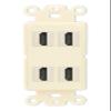 RiteAV 4 Port HDMI Wall Plate - Rocker [Light-Almond] view 1