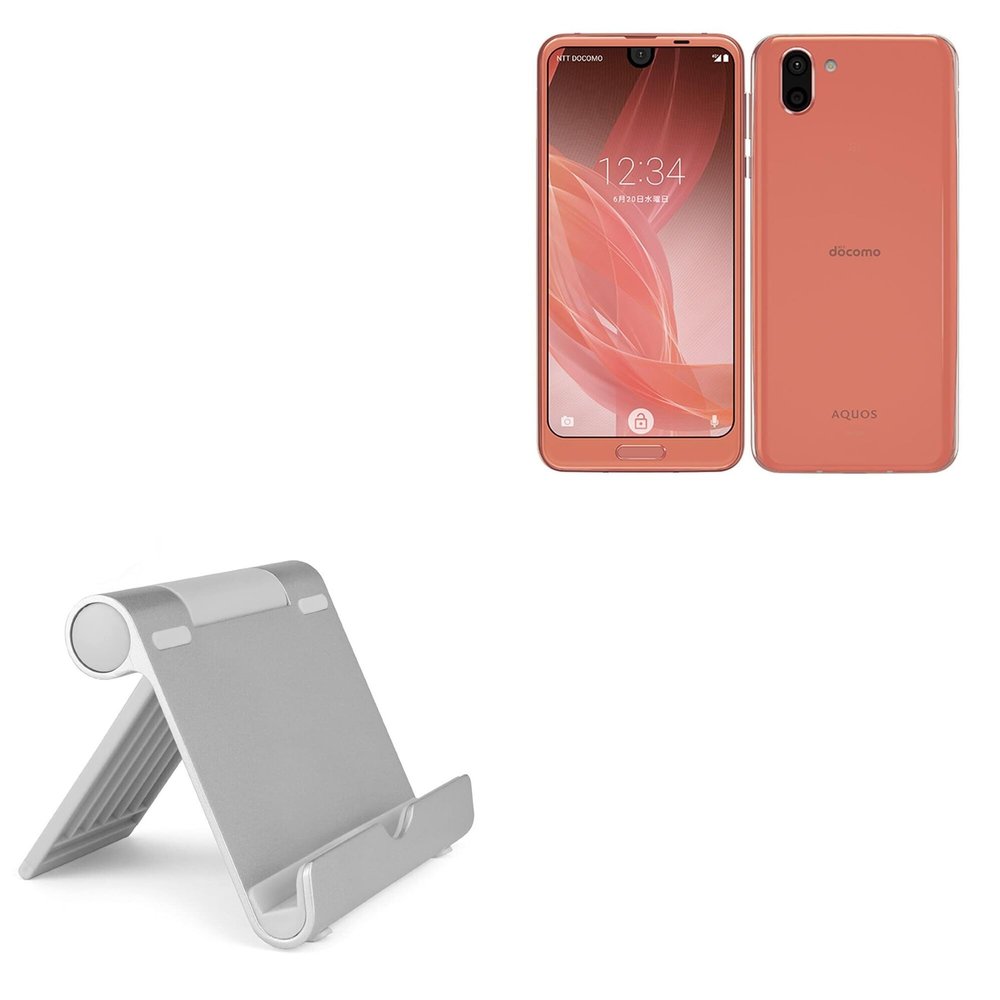 BoxWave Stand and Mount Compatible with Sharp Aquos R2 - VersaView Aluminum Stand, Portable, Multi Angle Viewing Sturdy