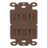 RiteAV 4 Port HDMI Wall Plate - Rocker [Brown/Brown] view 1