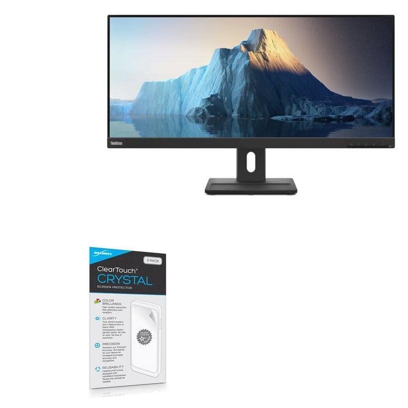 BoxWave Screen Protector Compatible with Lenovo ThinkVision E29w-20 - ClearTouch Crystal (2-Pack), HD Film Skin - Shields from Scratches