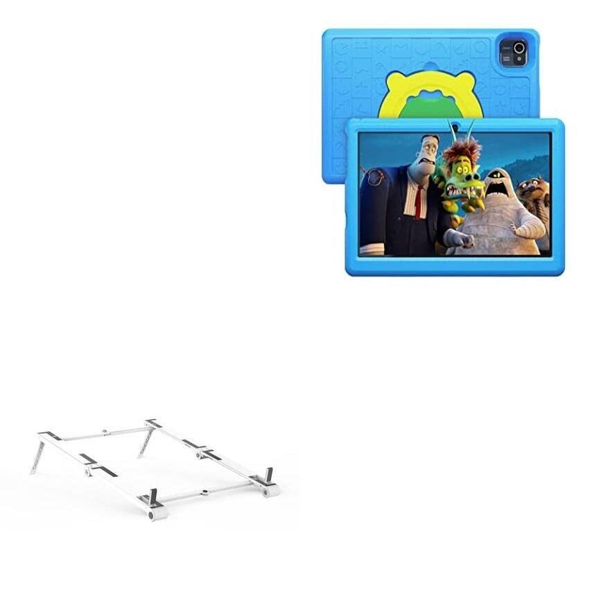 BoxWave Stand and Mount Compatible with AMIAMO Android 10.0 Tablet PC AMM10062 (10 in) - Pocket Aluminum Stand 3-in-1, Portable Multi Angle Viewing Riser - Metallic Silver