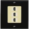 RiteAV 3 Port HDMI Wall Plate - 1 Gang [Black/Ivory] view 1