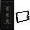 RiteAV 3 Port HDMI Wall Plate - Bracket [Black/Black] view 1