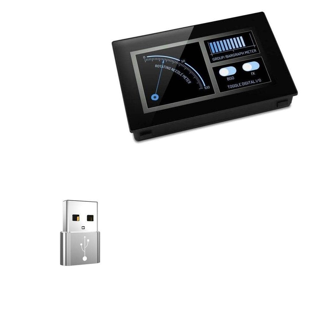 BoxWave Adapter Compatible with Lascar Panel Pilot SGC 43-A - USB-A to C PortChanger (5-Pack), Type-C OTG Convert Charging Data Adapter - Metallic Silver
