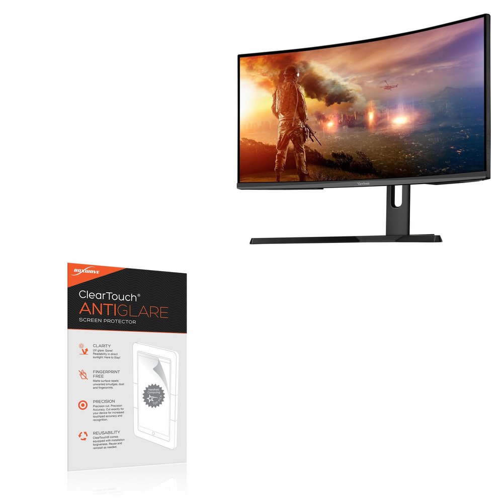 BoxWave Screen Protector Compatible with Viewsonic Omni VX3418-2KPC (34 in) - ClearTouch Anti-Glare (2-Pack), Anti-Fingerprint Matte Film Skin