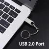 Custom Logo USB 2.0 Flash Drive Bulk Personalized USB Thumb Drive with Keychain and USB C Adapter Engraved Free Metal Pen Drive - as Promotional Gift 50 Pack Wholesale(256MB,25PCS Silver+25PCS Gold) view 3