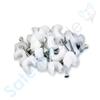 SatelliteSale Single Nail White Round Clips for Ethernet Coaxial Telephone Cable TV Wire Cable Management 100 Pcs view 2