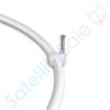 SatelliteSale Single Nail White Round Clips for Ethernet Coaxial Telephone Cable TV Wire Cable Management 100 Pcs view 3