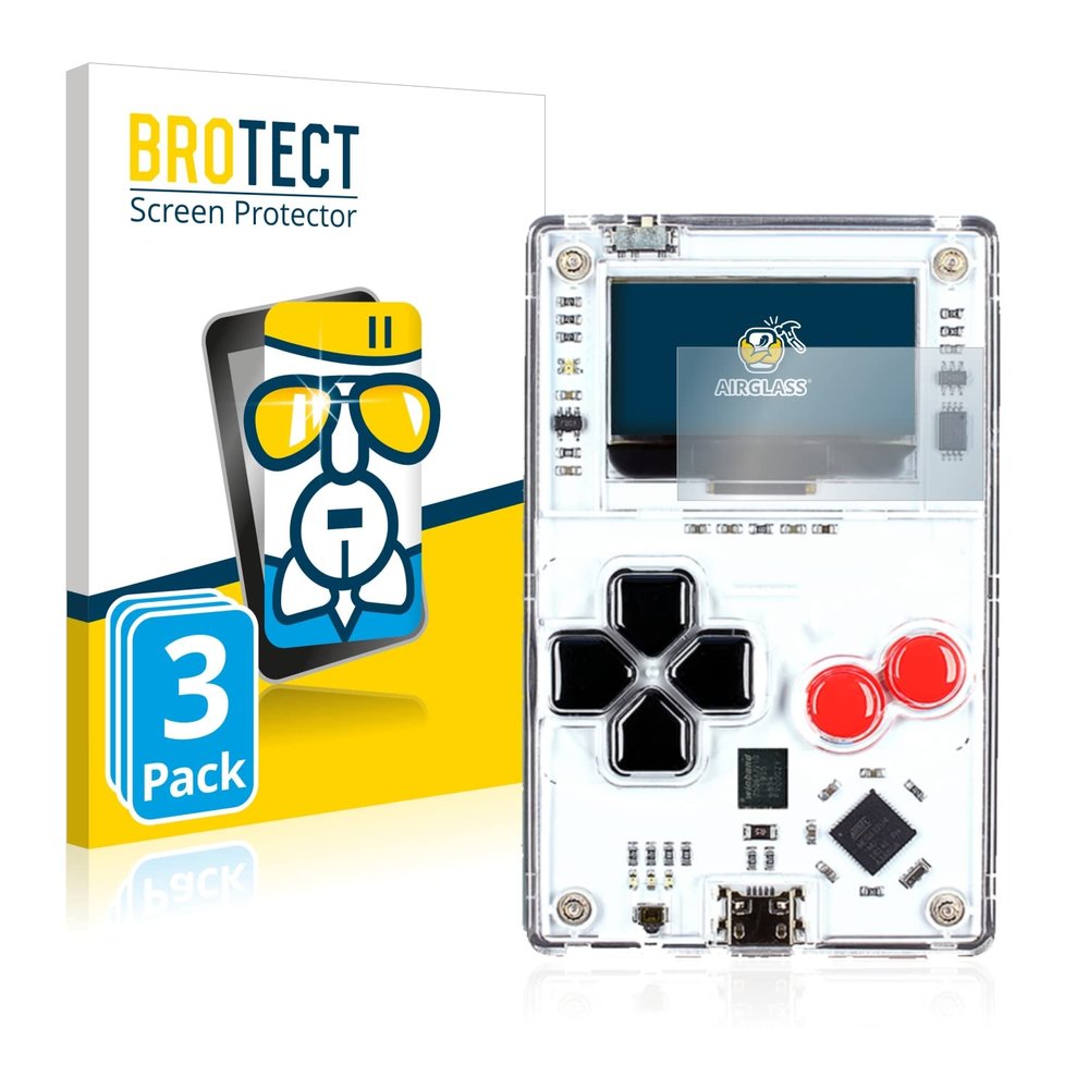 brotect Glass Screen Protector Film Compatible with Arduboy FX (3 Pack) - Glass-Foil 9H Protection [Scratch Resistant, High Clarity]