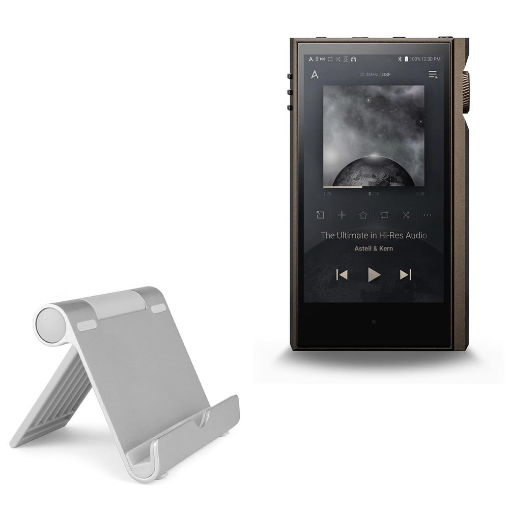BoxWave Stand and Mount Compatible with Astell & Kern Kann Max - VersaView Aluminum Stand, Portable, Multi Angle Viewing Sturdy