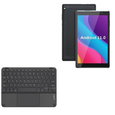 BoxWave Keyboard Compatible with IWEGGO Android 11 Tablet CP80 (8 in) - SlimKeys Bluetooth Keyboard with Trackpad, Portable Slim TouchPad - Jet Black