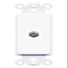 RiteAV 1 Port Coax Cable TV F-Type Wall Plate - Rocker [White/White] view 1